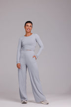 Polera Cropped Manga Larga